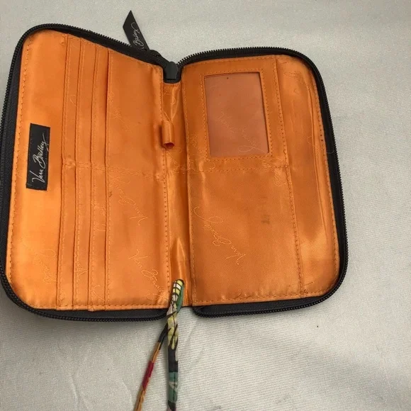 Vera Bradley Jazzy Blooms multicolor floral zip around wristlet wallet - Picture 2 of 5